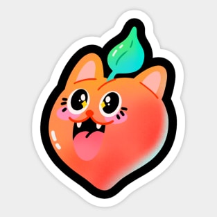 Peach Kitty Sticker